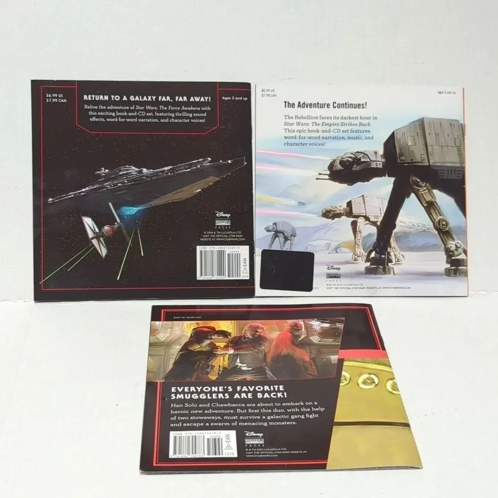 Star Wars Read-Along Book Set of 3 w/CD - New